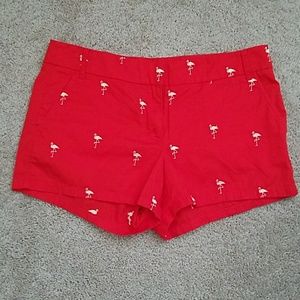 J Crew Flamingo Shorts